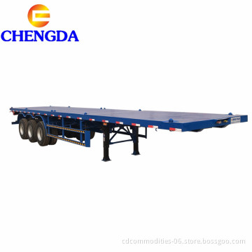 3 Axle 20ft 40 Feet Container Flatbed Semi cargo Truck Trailers